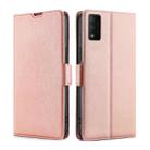 For TCL 30T T603DL Ultra-thin Voltage Side Buckle Horizontal Flip Leather Phone Case(Rose Gold) - 1