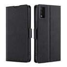 For TCL 30T T603DL Ultra-thin Voltage Side Buckle Horizontal Flip Leather Phone Case(Black) - 1