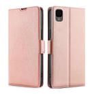 For TCL 30Z T602DL Ultra-thin Voltage Side Buckle Horizontal Flip Leather Phone Case(Rose Gold) - 1