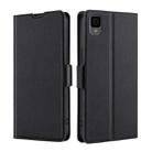 For TCL 30Z T602DL Ultra-thin Voltage Side Buckle Horizontal Flip Leather Phone Case(Black) - 1