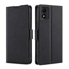 For TCL 303 Ultra-thin Voltage Side Buckle Horizontal Flip Leather Phone Case(Black) - 1