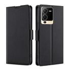 For vivo S15 5G Ultra-thin Voltage Side Buckle Horizontal Flip Leather Phone Case(Black) - 1