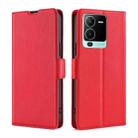 For vivo S15 Pro 5G Ultra-thin Voltage Side Buckle Horizontal Flip Leather Phone Case(Red) - 1