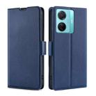 For vivo S15e 5G/T1 Snapdragon 778G Ultra-thin Voltage Side Buckle Horizontal Flip Leather Phone Case(Blue) - 1