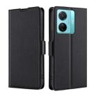 For vivo S15e 5G/T1 Snapdragon 778G Ultra-thin Voltage Side Buckle Horizontal Flip Leather Phone Case(Black) - 1