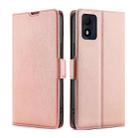 For Alcatel 1B 2022 Ultra-thin Voltage Side Buckle Horizontal Flip Leather Phone Case(Rose Gold) - 1