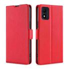 For Alcatel 1B 2022 Ultra-thin Voltage Side Buckle Horizontal Flip Leather Phone Case(Red) - 1