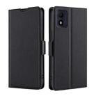 For Alcatel 1B 2022 Ultra-thin Voltage Side Buckle Horizontal Flip Leather Phone Case(Black) - 1