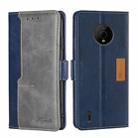 For Nokia C200 Contrast Color Side Buckle Leather Phone Case(Blue+Grey) - 1