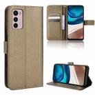 For Motorola Moto G42 Diamond Texture Leather Phone Case(Brown) - 1