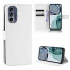 For Motorola Moto G62 5G Diamond Texture Leather Phone Case(White) - 1