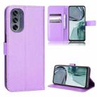 For Motorola Moto G62 5G Diamond Texture Leather Phone Case(Purple) - 1