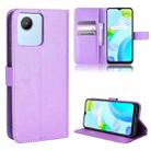 For Realme C30 4G Diamond Texture Leather Phone Case(Purple) - 1