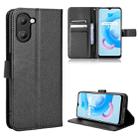 For Realme V20 5G Diamond Texture Leather Phone Case(Black) - 1