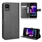 For TCL 30Z Diamond Texture Leather Phone Case(Black) - 1