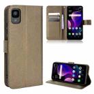 For TCL 30Z Diamond Texture Leather Phone Case(Brown) - 1