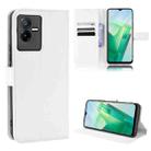 For vivo T2X 5G Diamond Texture Leather Phone Case(White) - 1