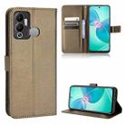 For Infinix Hot 12 Play Diamond Texture Leather Phone Case(Brown) - 1