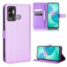 For Infinix Hot 12 Play Diamond Texture Leather Phone Case(Purple) - 1