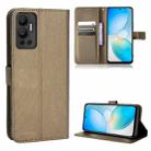For Infinix Hot 12 Diamond Texture Leather Phone Case(Brown) - 1