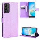 For Infinix Hot 12 Diamond Texture Leather Phone Case(Purple) - 1