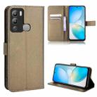 For Infinix Hot 12i Diamond Texture Leather Phone Case(Brown) - 1