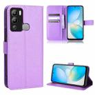 For Infinix Hot 12i Diamond Texture Leather Phone Case(Purple) - 1