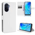 For Huawei nova Y70 / nova Y70 Plus Diamond Texture Leather Phone Case(White) - 1