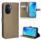 For Huawei nova Y70 / nova Y70 Plus Diamond Texture Leather Phone Case(Brown) - 1