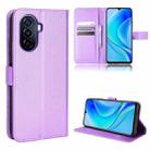 For Huawei nova Y70 / nova Y70 Plus Diamond Texture Leather Phone Case(Purple) - 1