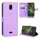 For Nokia C100 Diamond Texture Leather Phone Case(Purple) - 1