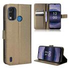 For Nokia G11 Plus Diamond Texture Leather Phone Case(Brown) - 1