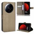 For Xiaomi 12S Ultra Diamond Texture Leather Phone Case(Brown) - 1