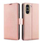 For Huawei nova 10 Ultra-thin Voltage Side Buckle Horizontal Flip Leather Phone Case(Rose Gold) - 1