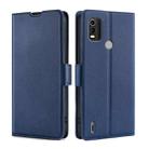 For Nokia C21 Plus Ultra-thin Voltage Side Buckle Horizontal Flip Leather Phone Case(Blue) - 1