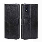 For alcatel 1B 2022 Geometric Stitching Horizontal Flip Leather Phone Case(Black) - 1