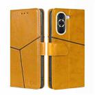 For Huawei nova 10 Geometric Stitching Horizontal Flip Leather Phone Case(Yellow) - 1