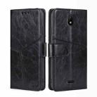 For Nokia C100 Geometric Stitching Horizontal Flip Leather Phone Case(Black) - 1