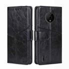 For Nokia C200 Geometric Stitching Horizontal Flip Leather Phone Case(Black) - 1