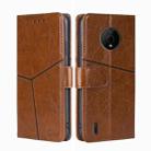 For Nokia C200 Geometric Stitching Horizontal Flip Leather Phone Case(Light Brown) - 1