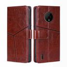 For Nokia C200 Geometric Stitching Horizontal Flip Leather Phone Case(Dark Brown) - 1