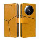 For Xiaomi 12S Ultra Geometric Stitching Horizontal Flip Leather Phone Case(Yellow) - 1