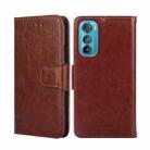 For Motorola Edge 30 Crystal Texture Leather Phone Case(Brown) - 1