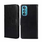 For Motorola Edge 30 Crystal Texture Leather Phone Case(Black) - 1