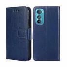 For Motorola Edge 30 Crystal Texture Leather Phone Case(Royal Blue) - 1