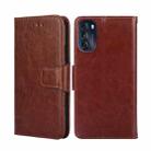 For Motorola Moto G 5G 2022 Crystal Texture Leather Phone Case(Brown) - 1