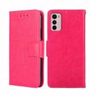 For Motorola Moto G42 4G Crystal Texture Leather Phone Case(Rose Red) - 1