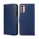 For Motorola Moto G42 4G Crystal Texture Leather Phone Case(Royal Blue) - 1