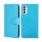 For Motorola Moto G52 4G/G82 5G Crystal Texture Leather Phone Case(Light Blue) - 1