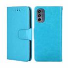 For Motorola Moto G62 5G Crystal Texture Leather Phone Case(Light Blue) - 1